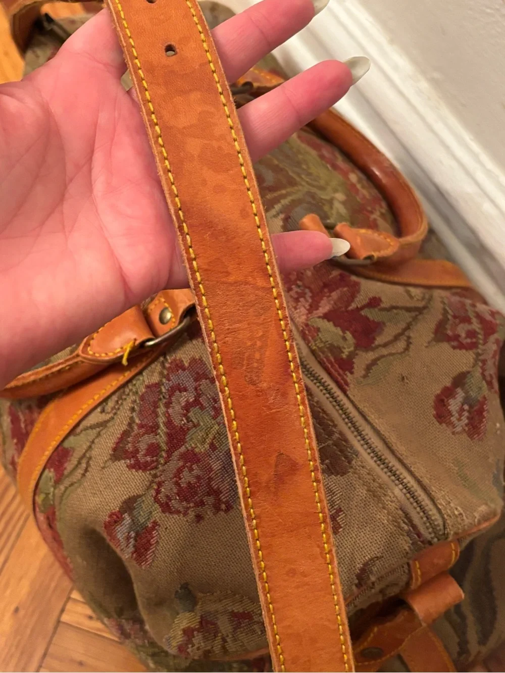 Vintage 1990s Ralph Lauren Weekender Tapestry Duffle Bag - Old Money Aesthetic
